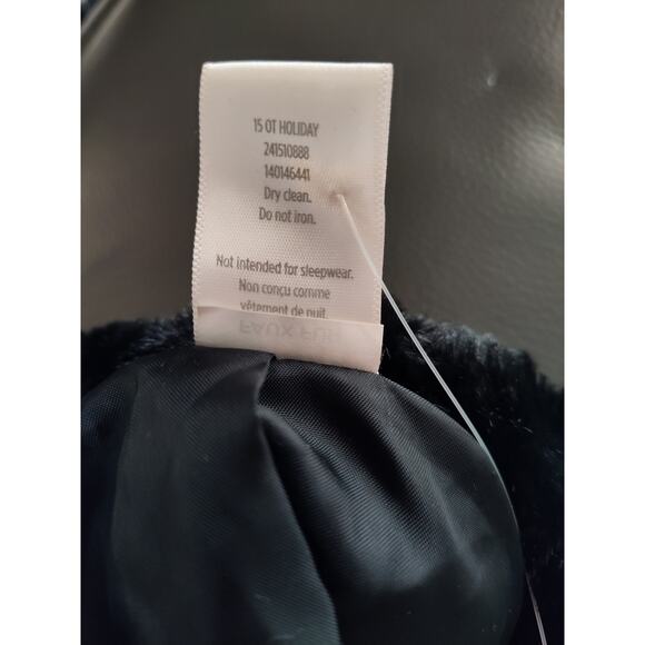 Gymboree Black Faux Fur Short Sleeve Collar Holiday Fall Girl's Shrug Size XS 4 - Picture 5 of 6